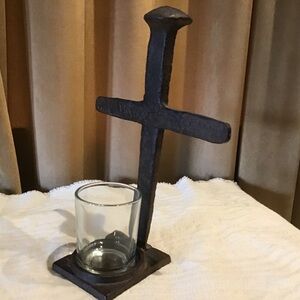 Gothic Iron Cross Candle Holder – Castlecore Medieval Rustic